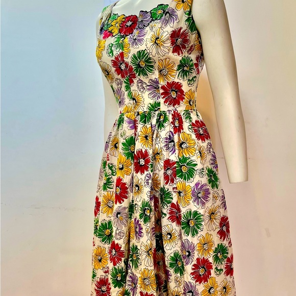 VINTAGE 1950S SAKS FIFTH AVENUE COTTON DRESS-GORGEOUS-S - Picture 6 of 6